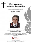 Trauerfall Ehren-Hauptlöschmeister Franz Schöfl
